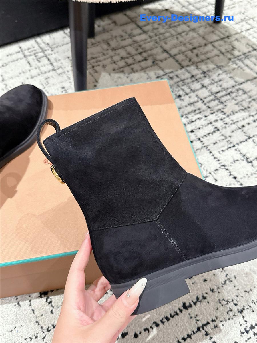 L0r0 P1ana  kilda black suede ankle boots