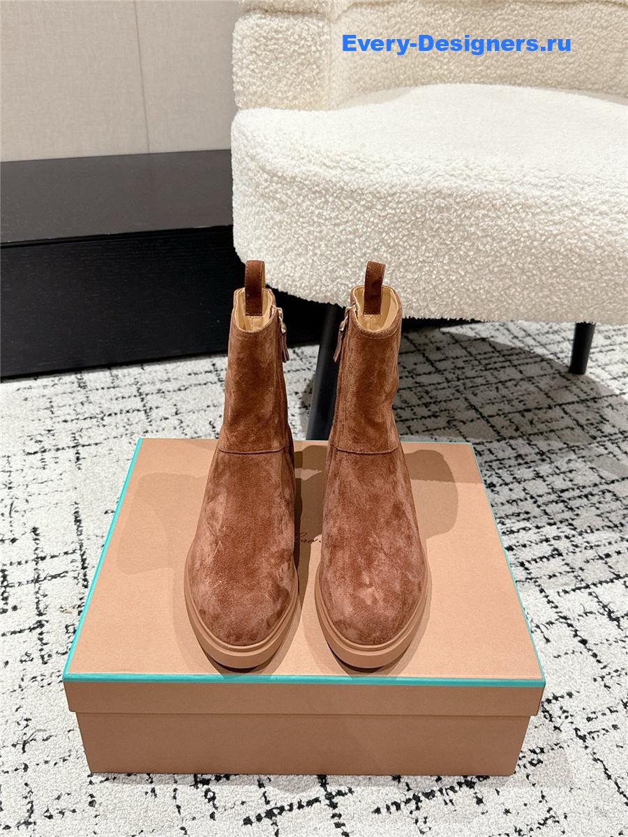 L0r0 P1ana  kilda brown suede ankle boots