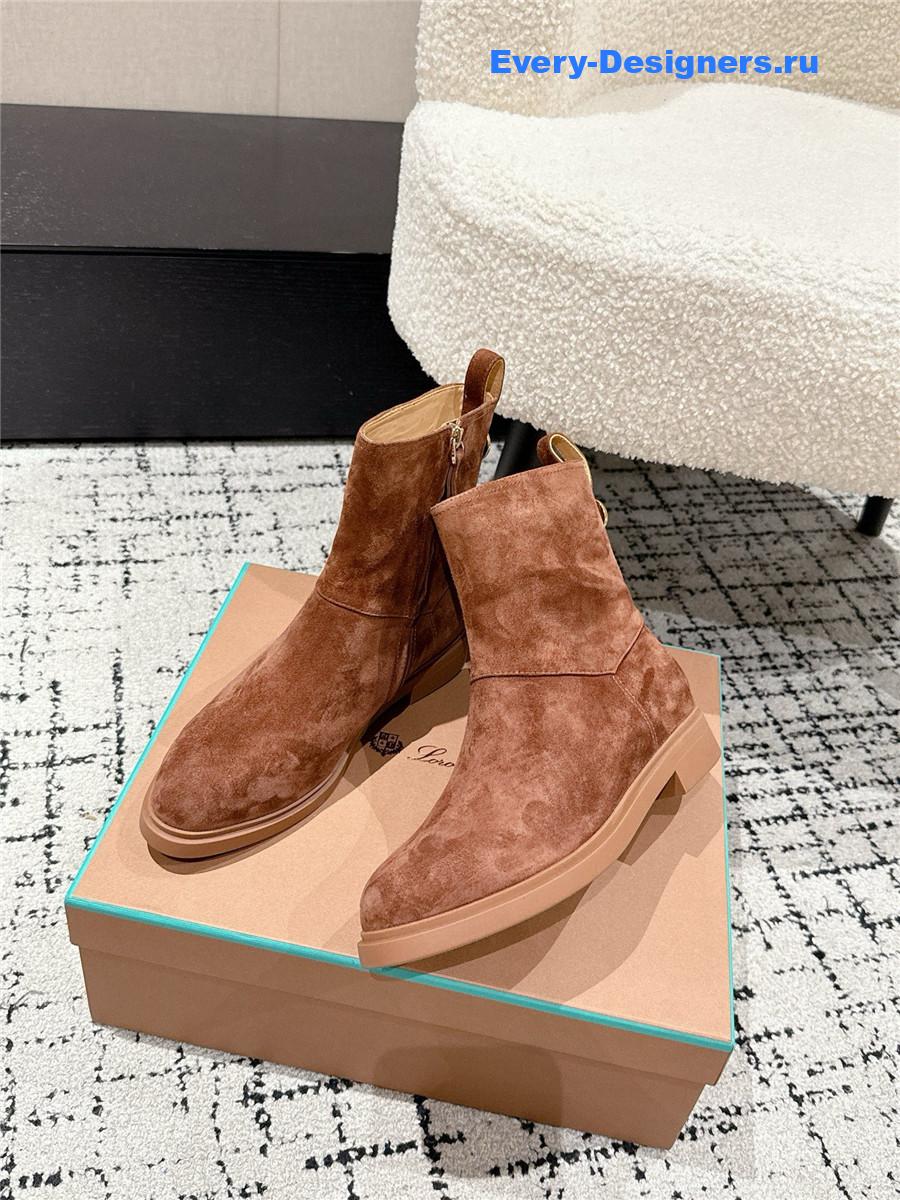 L0r0 P1ana  kilda brown suede ankle boots