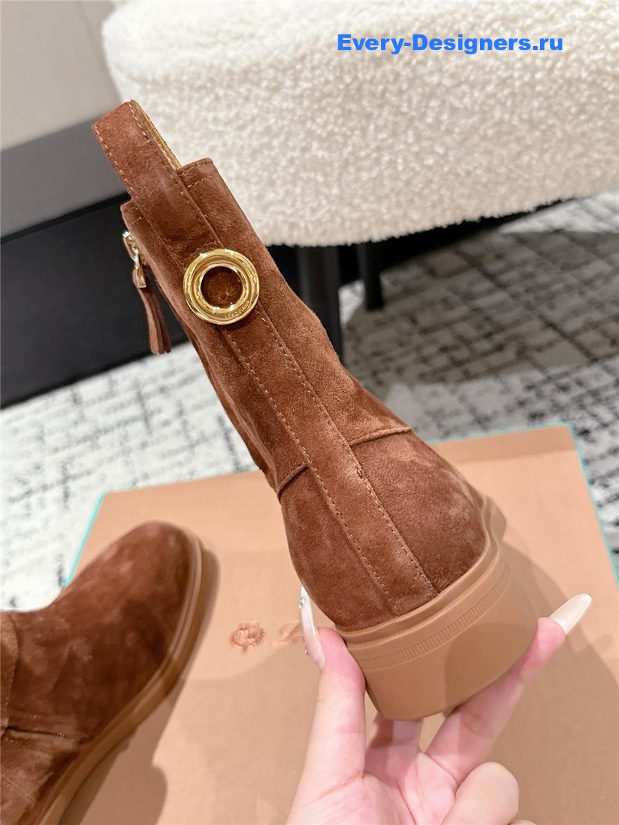 L0r0 P1ana  kilda brown suede ankle boots