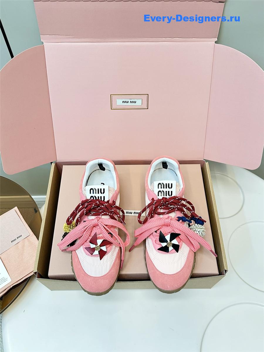 Miu Miu Pink Mule Sneakers