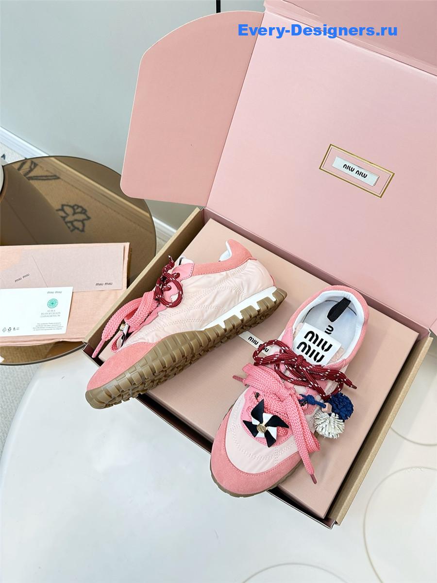 Miu Miu Pink Mule Sneakers