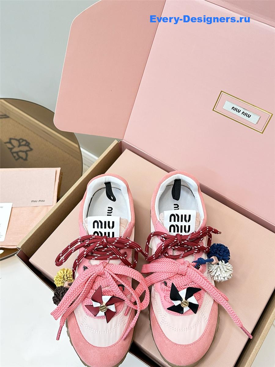 Miu Miu Pink Mule Sneakers
