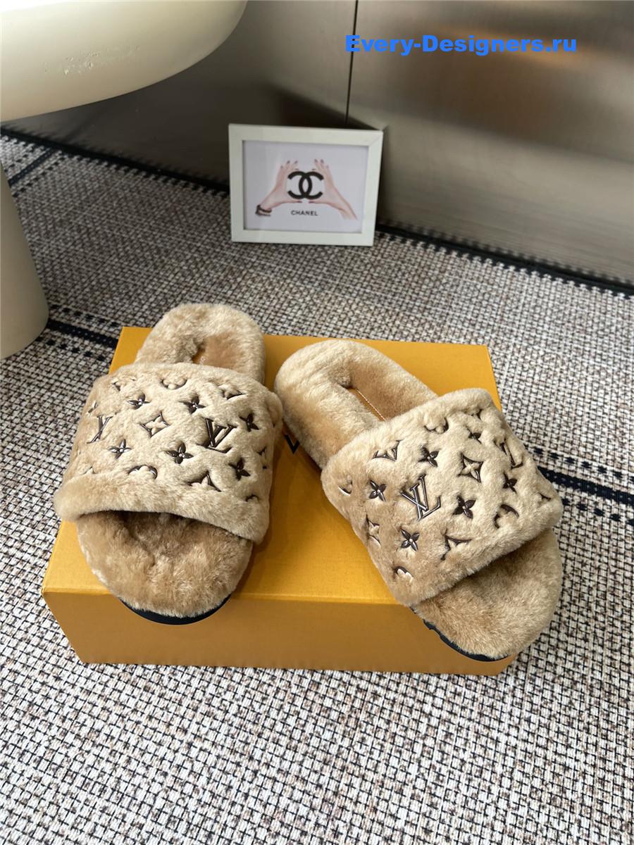 l0vis Vvtt0n brown wool platform slippers