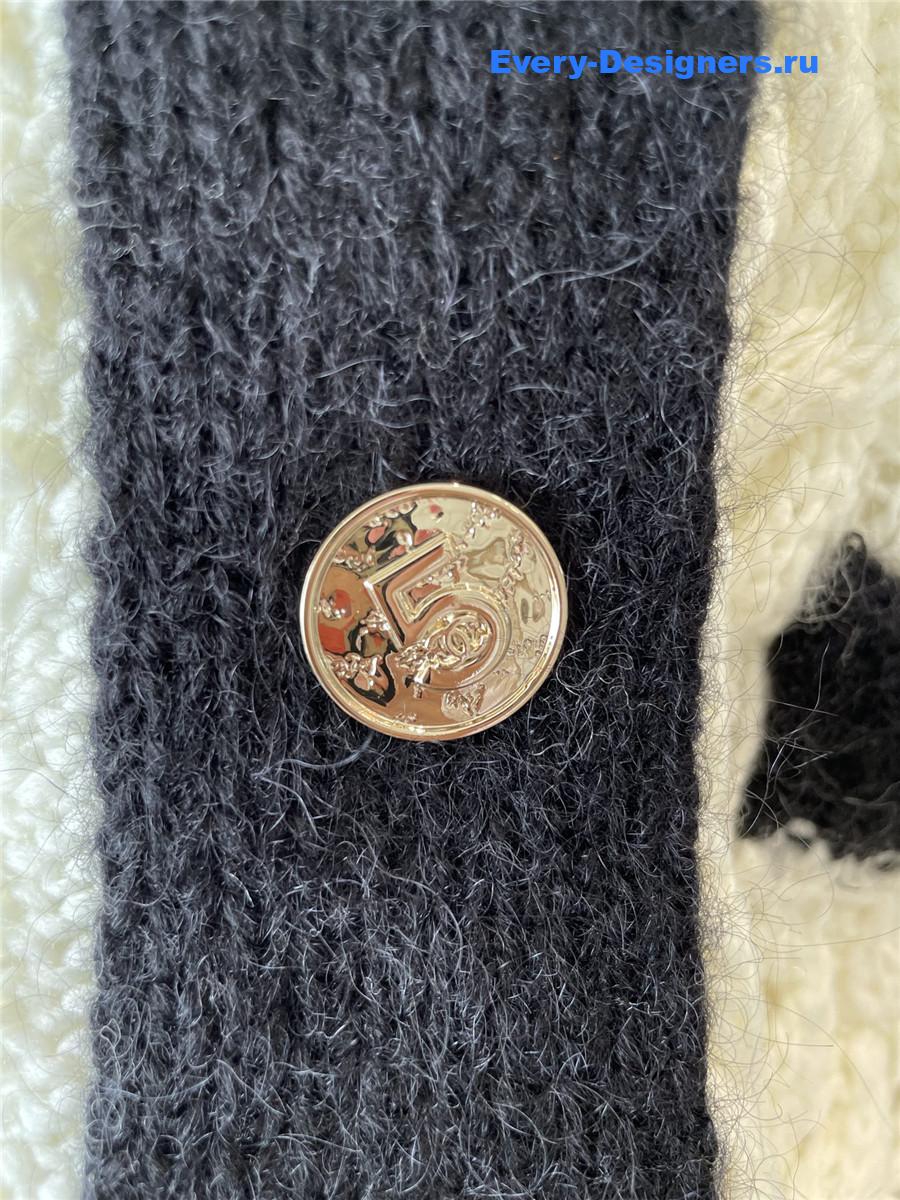 Ch**el white wool cashmere cardigan