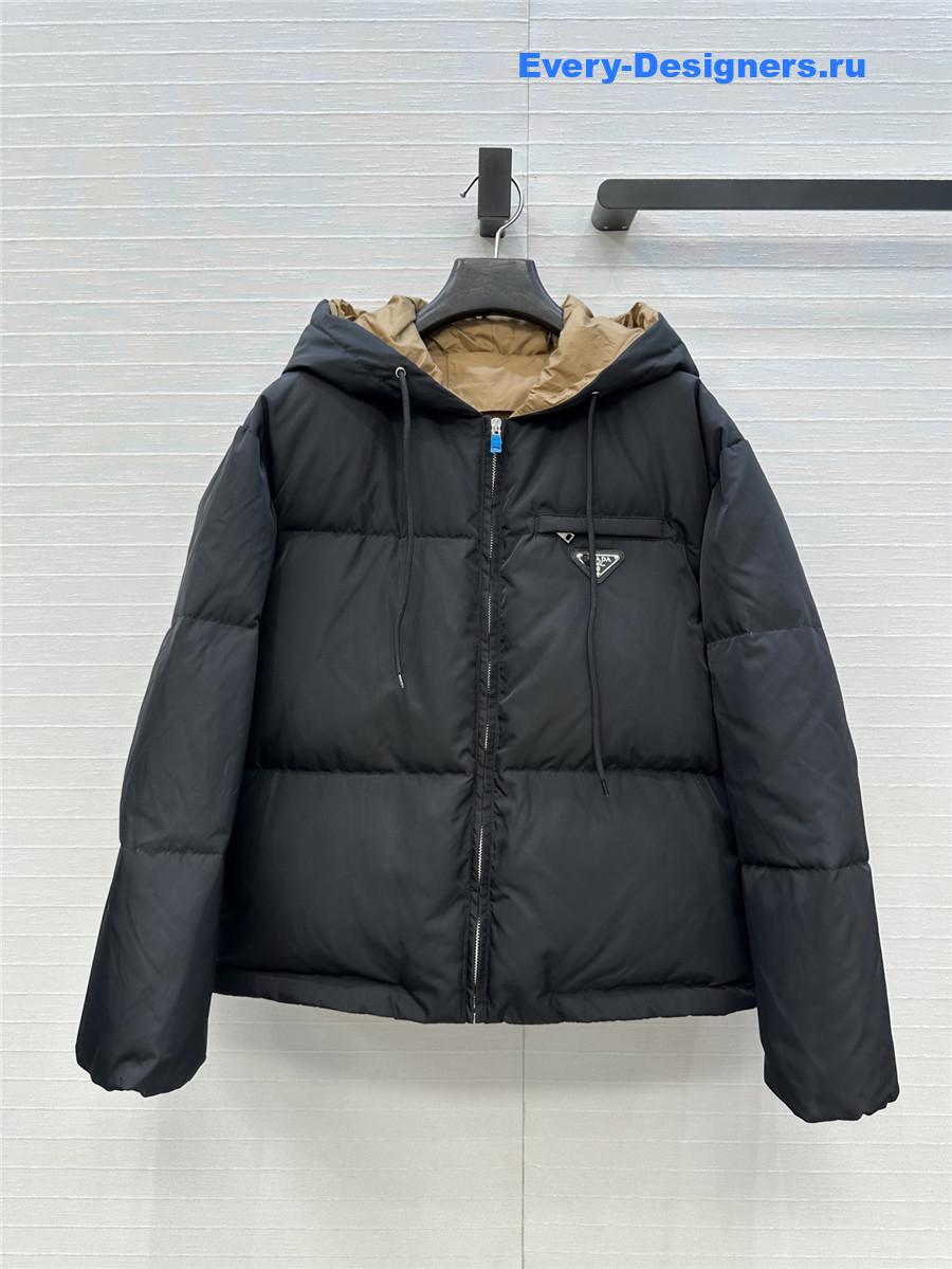 Pra*a re-nylon padded shell-down jacket in black