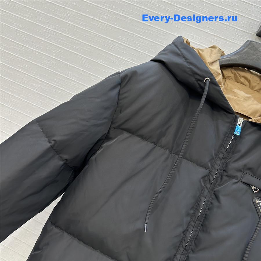 Pra*a re-nylon padded shell-down jacket in black