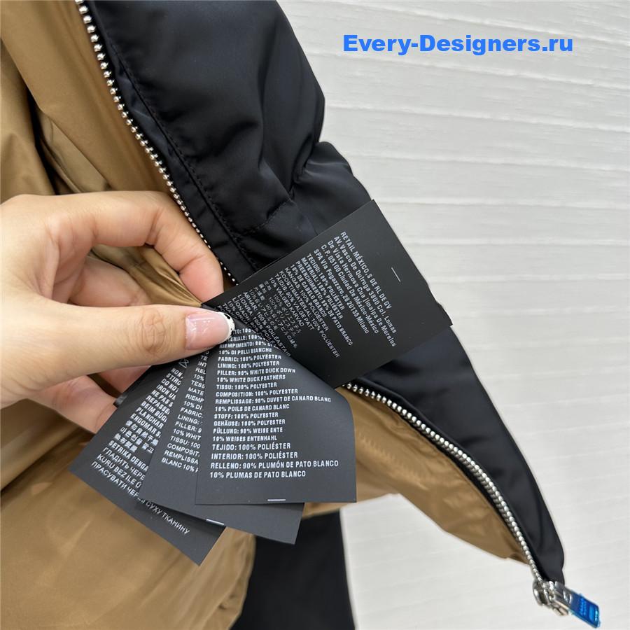 Pra*a re-nylon padded shell-down jacket in black