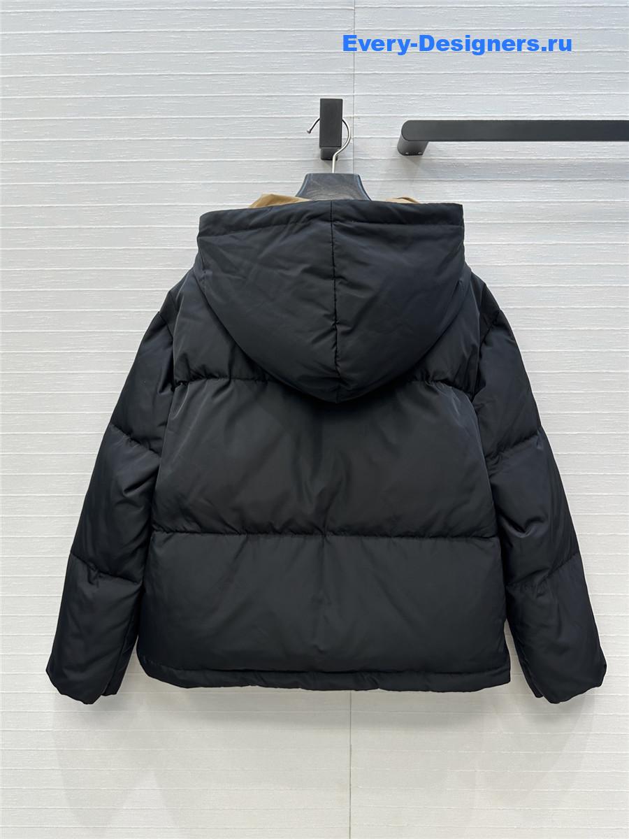 Pra*a re-nylon padded shell-down jacket in black