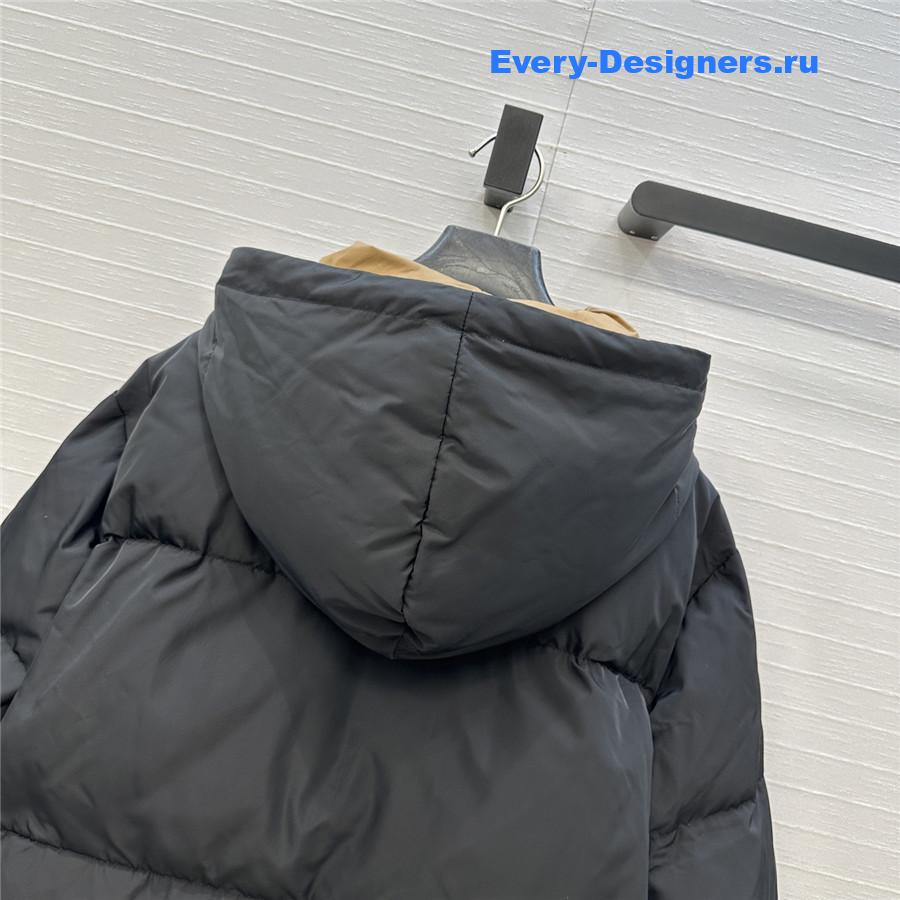 Pra*a re-nylon padded shell-down jacket in black