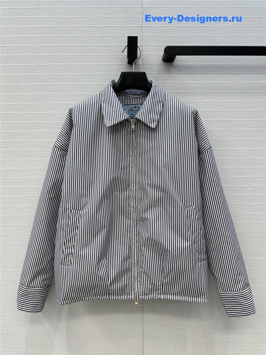 Pra*a striped poplin blouson jacket
