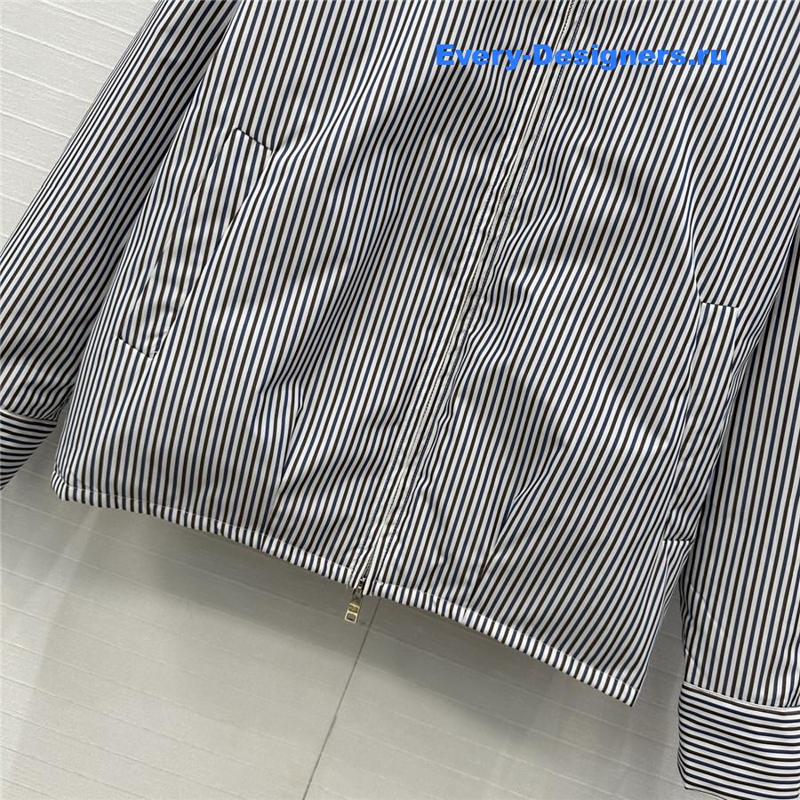 Pra*a striped poplin blouson jacket