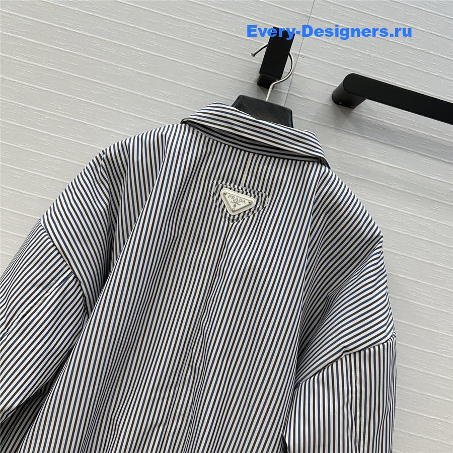 Pra*a striped poplin blouson jacket