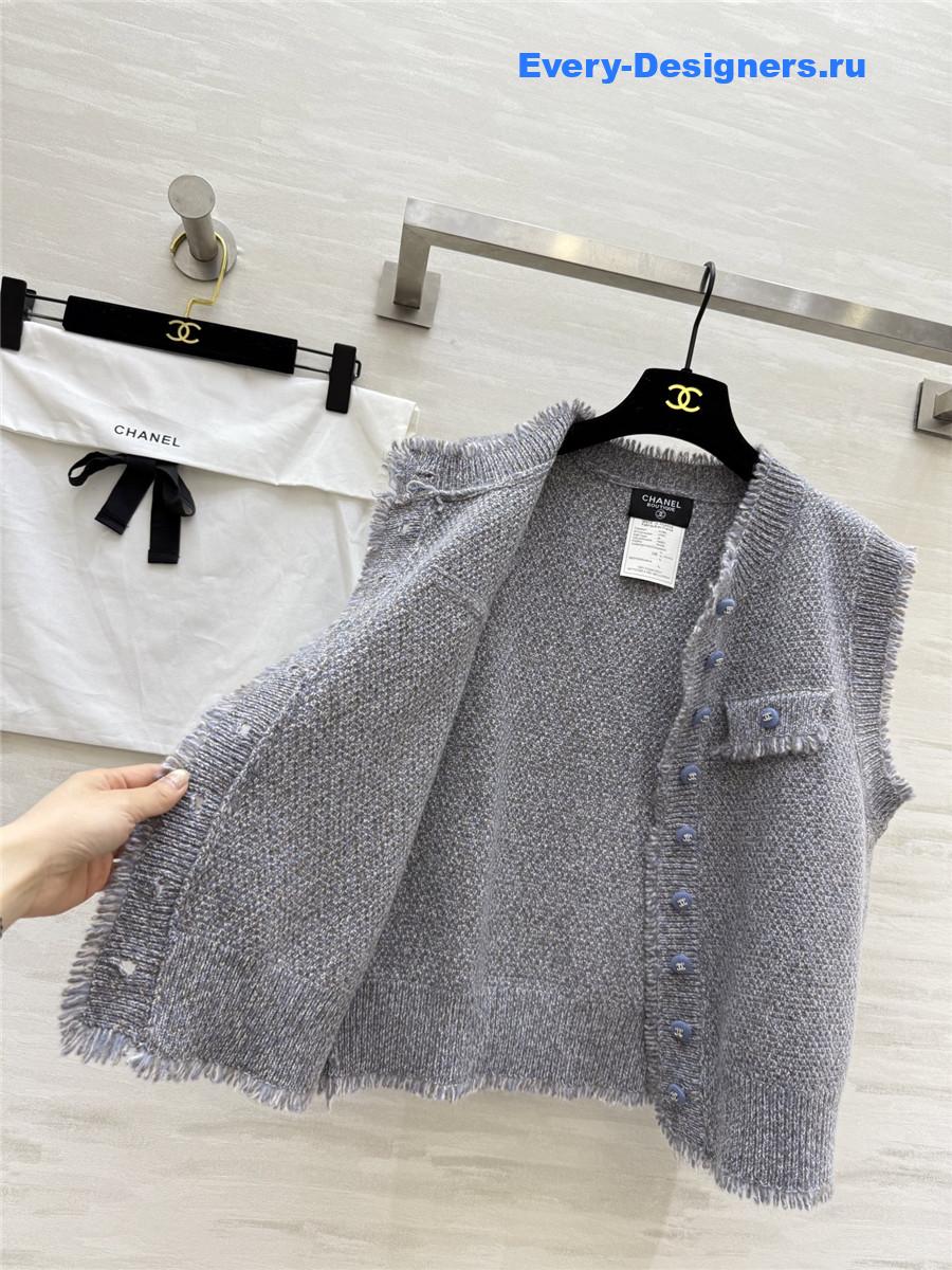 Ch**el grey wool vest