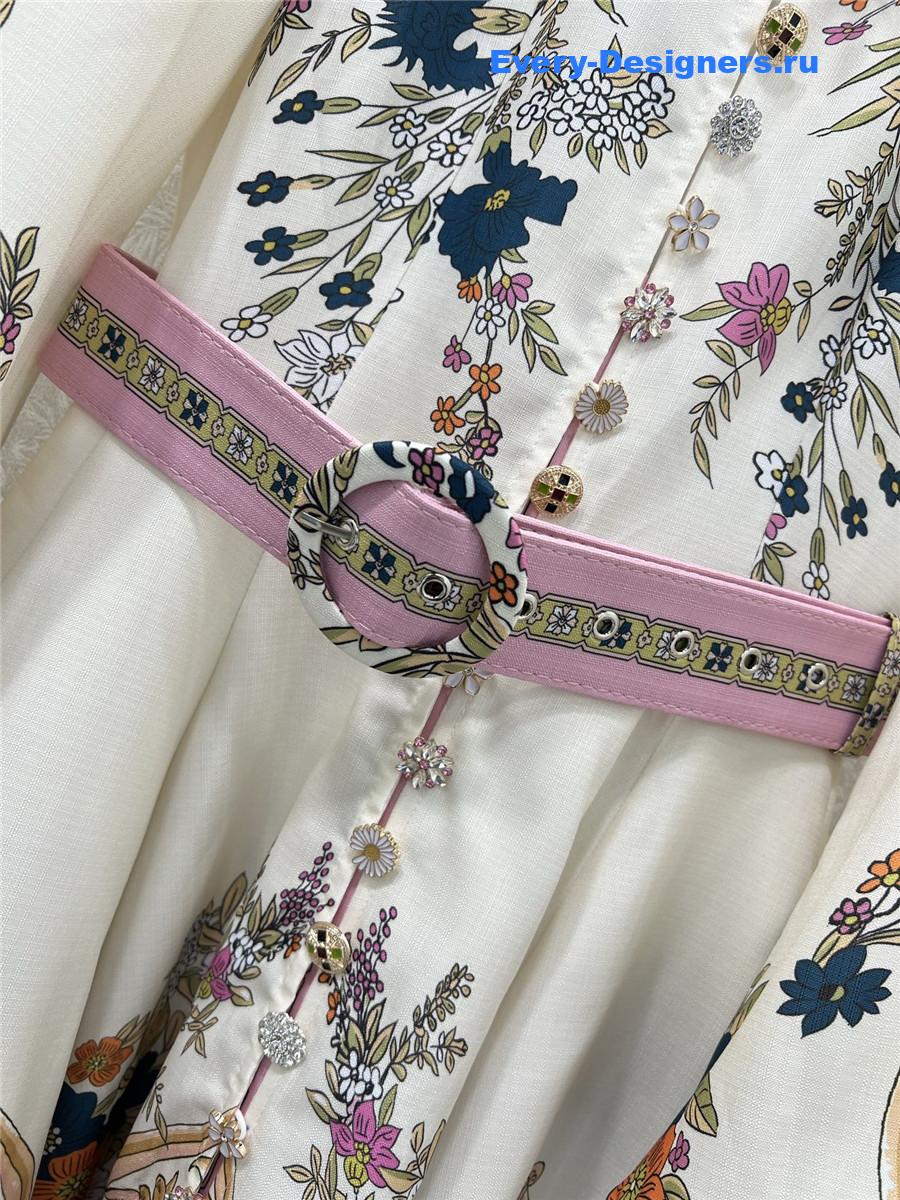 Zimm Printed Silk-Satin Mini Dress In Ecru