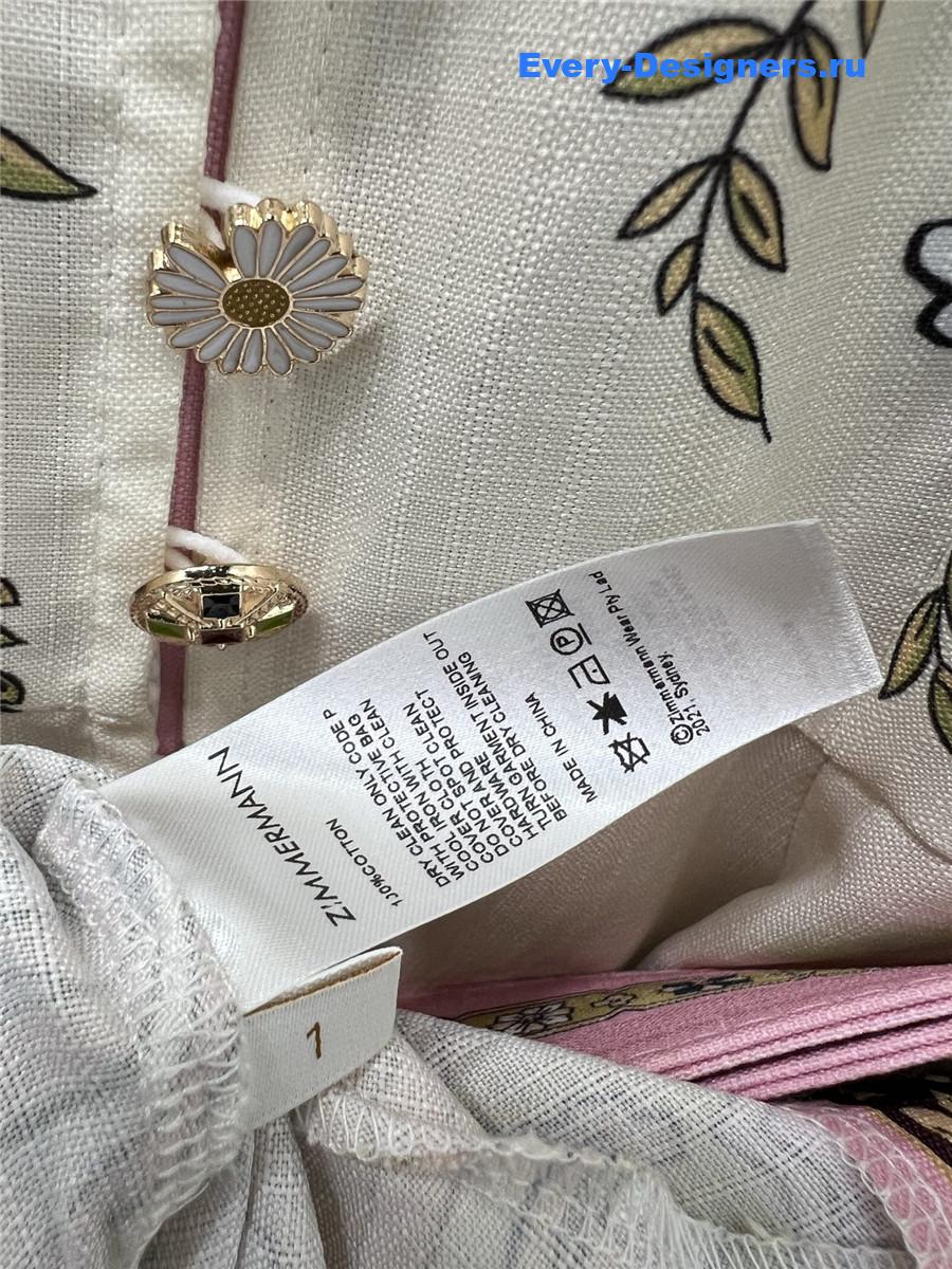 Zimm Printed Silk-Satin Mini Dress In Ecru