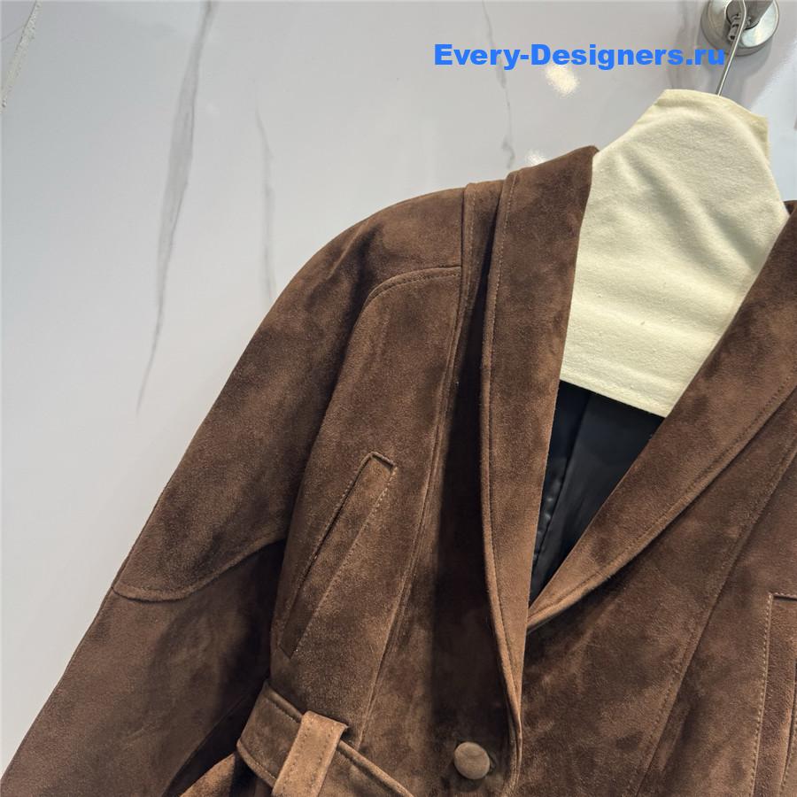 The R0w women’s suede leather jacket