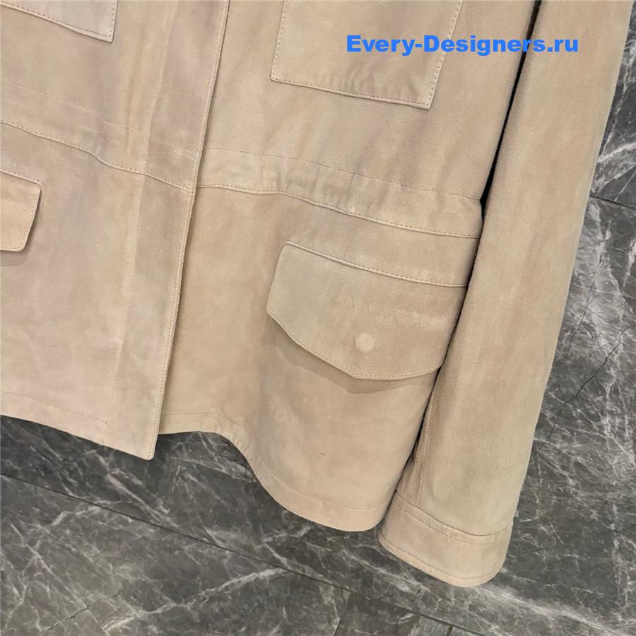 L0r0 P1ana beige suede traveller jacket