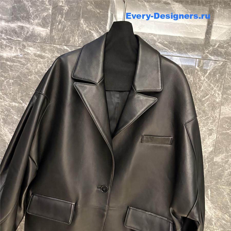 Sa1nt Lau*nt classic black leather blazer