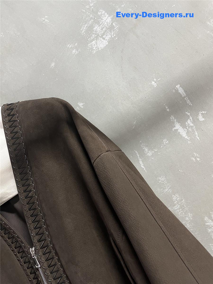 Miu Miu V-Neck Suede Coat