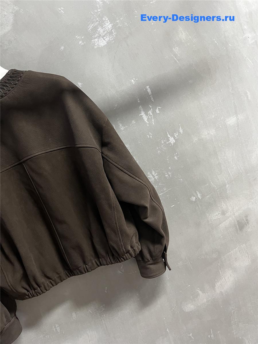 Miu Miu V-Neck Suede Coat