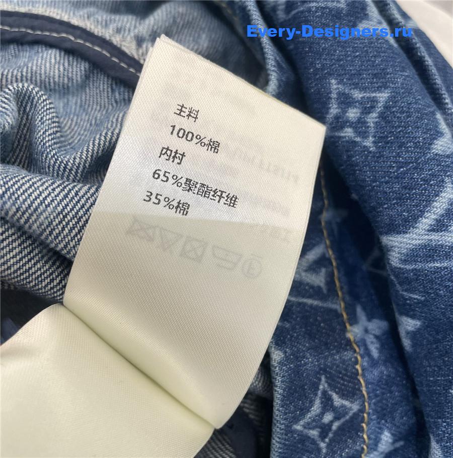 l0vis Vvtt0n monogram denim tiered skirt