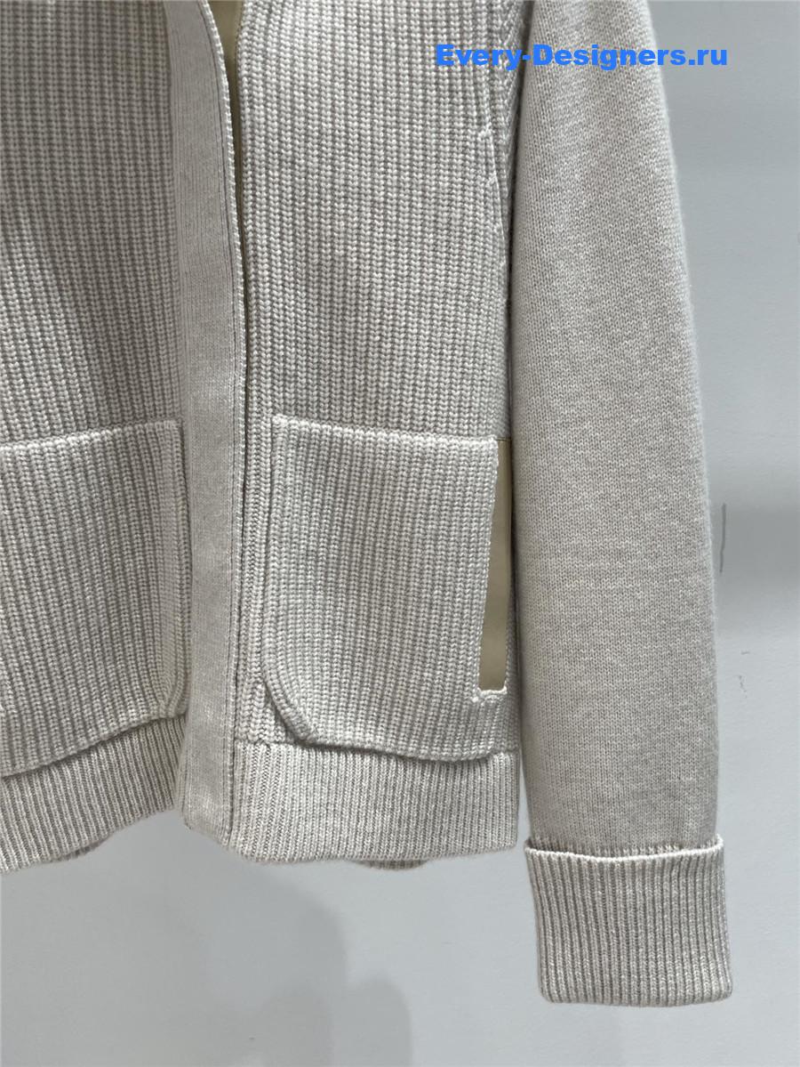 L0r0 P1ana mink collar cashmere coat