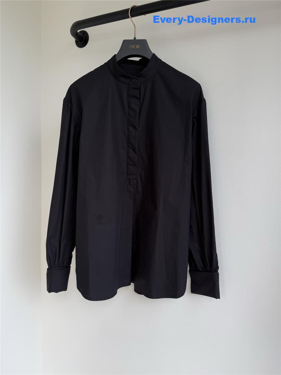 D10r black cotton shirt with bee