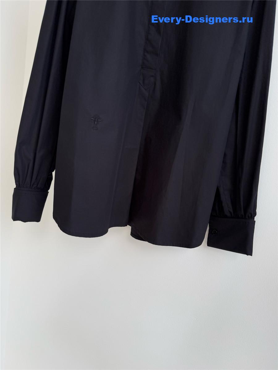 D10r black cotton shirt with bee