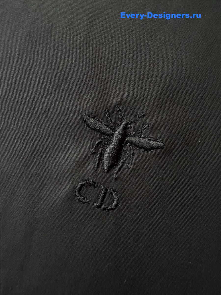D10r black cotton shirt with bee