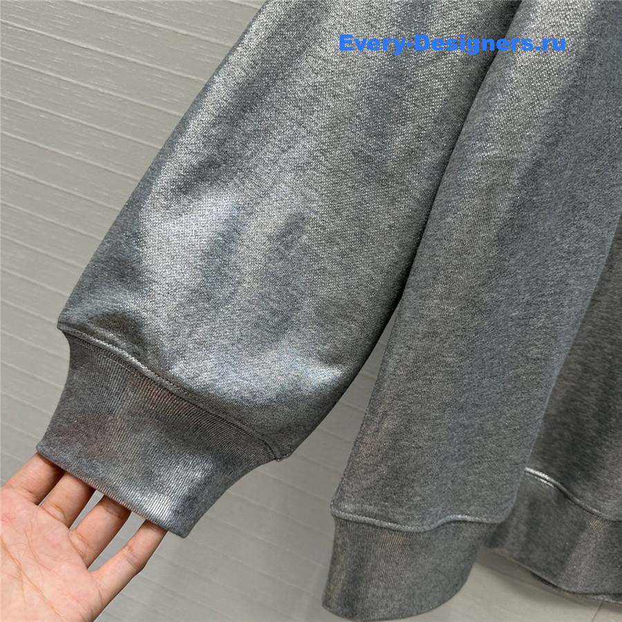 Gvc*1 logo cotton jersey silver sweatshirt