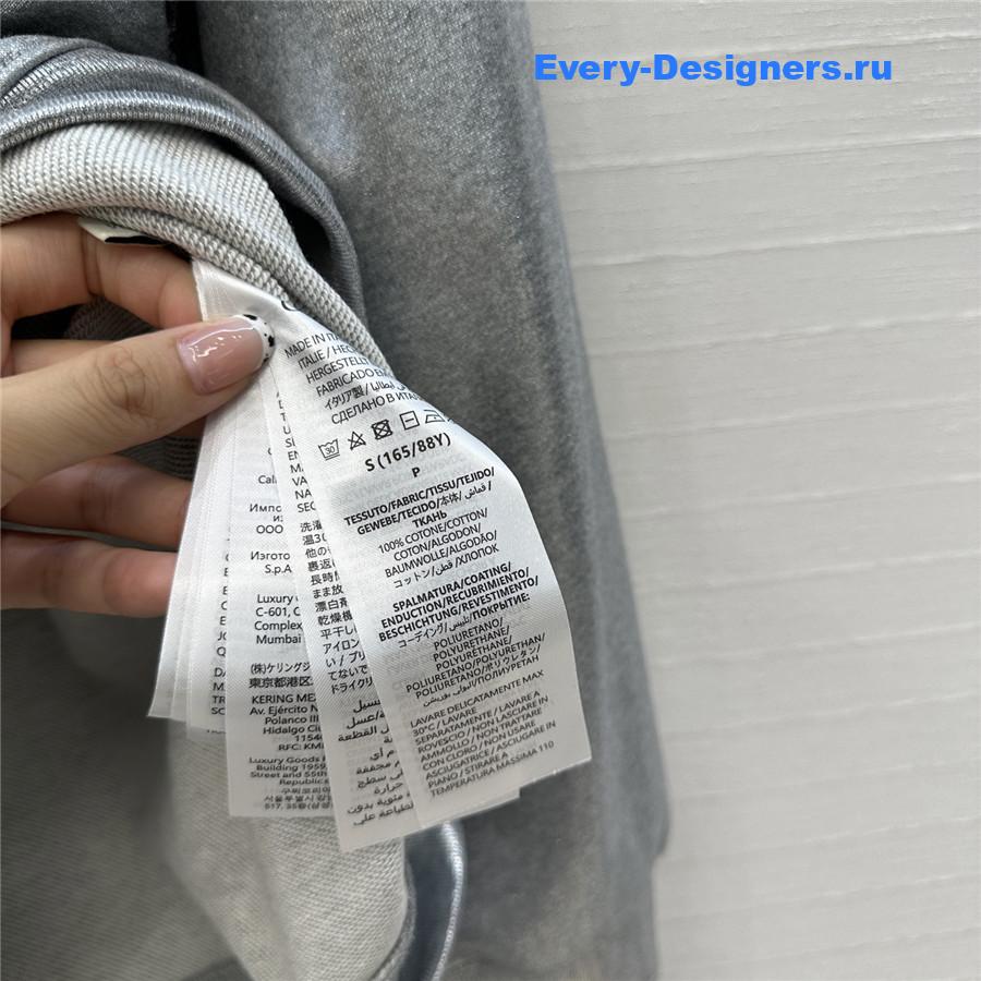 Gvc*1 logo cotton jersey silver sweatshirt