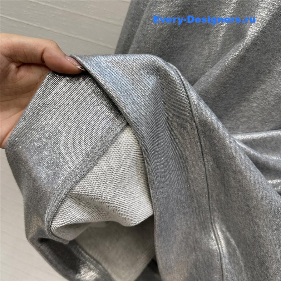 Gvc*1 logo cotton jersey silver sweatshirt