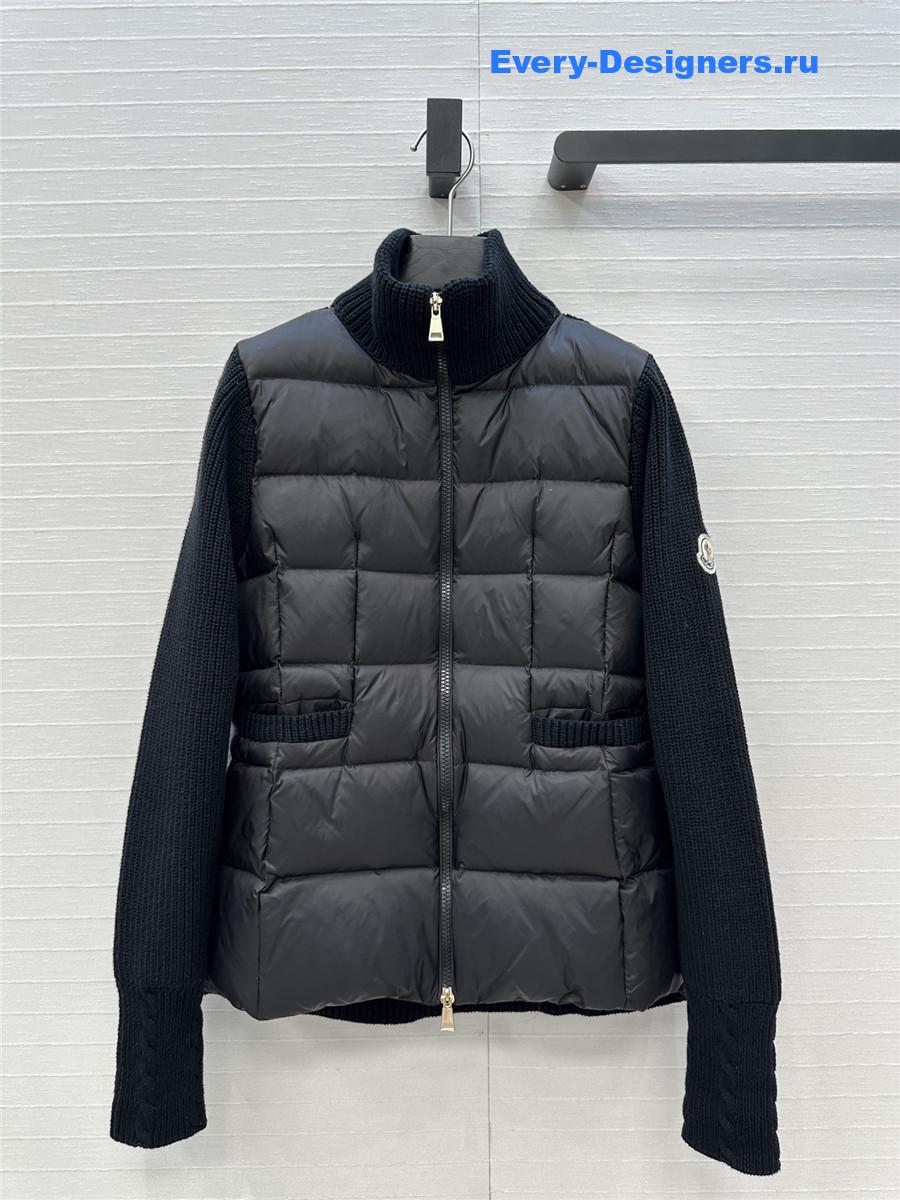 Moncler Black Padded Zipped Cardigan