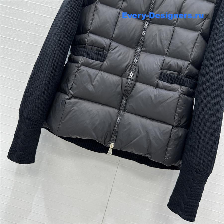 Moncler Black Padded Zipped Cardigan
