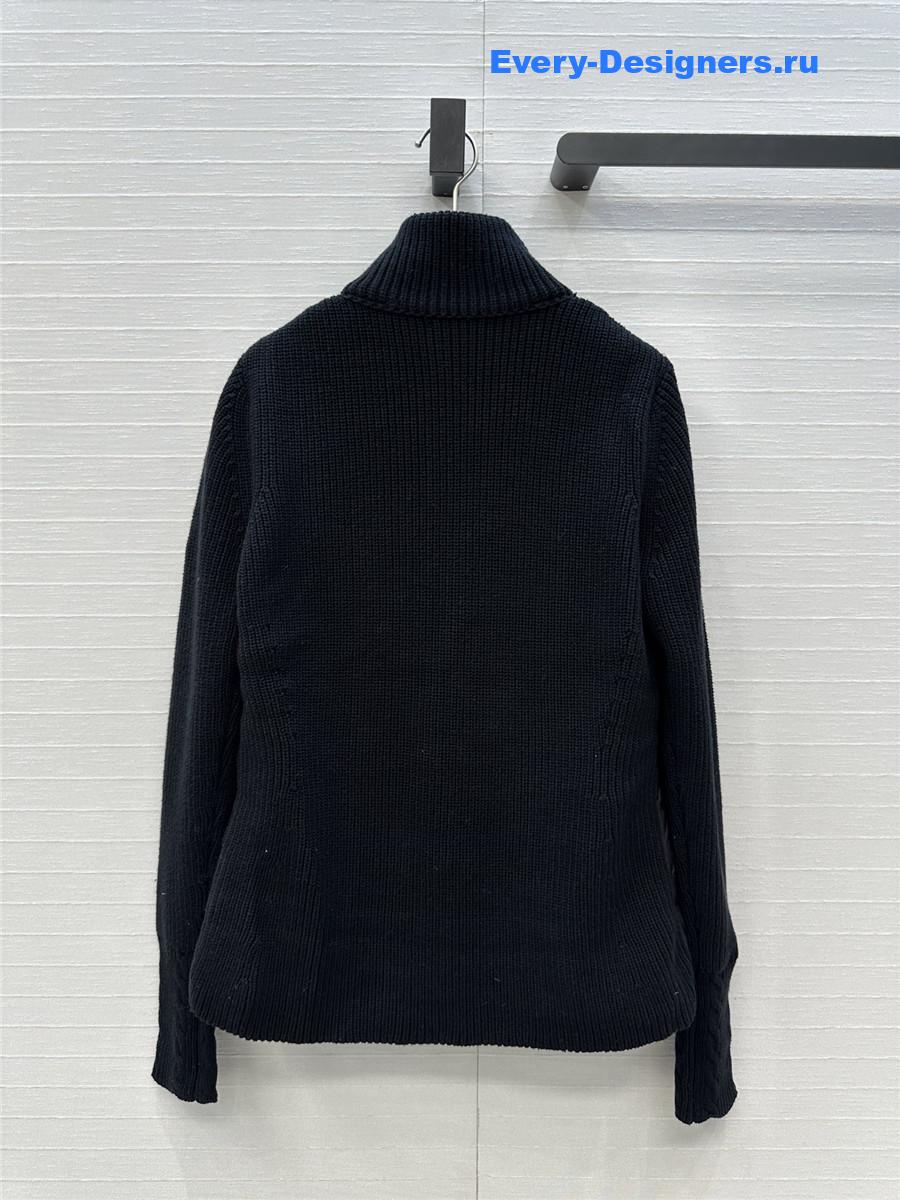 Moncler Black Padded Zipped Cardigan