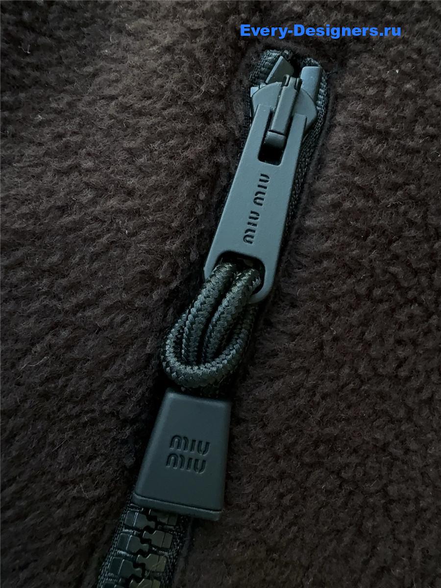 Miu Miu Brown Grain Fleece Dress