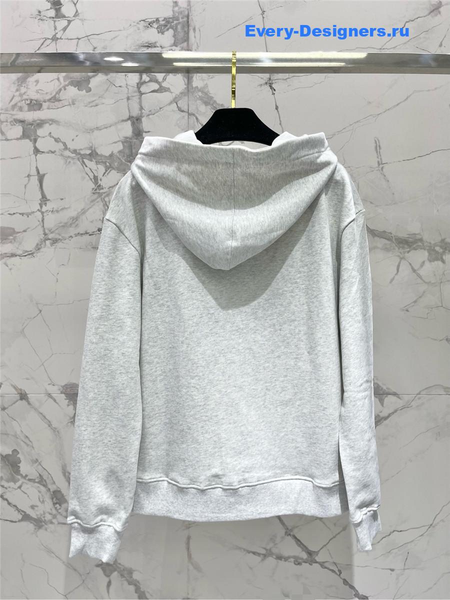 Sa1nt Lau*nt grey cotton hoodie