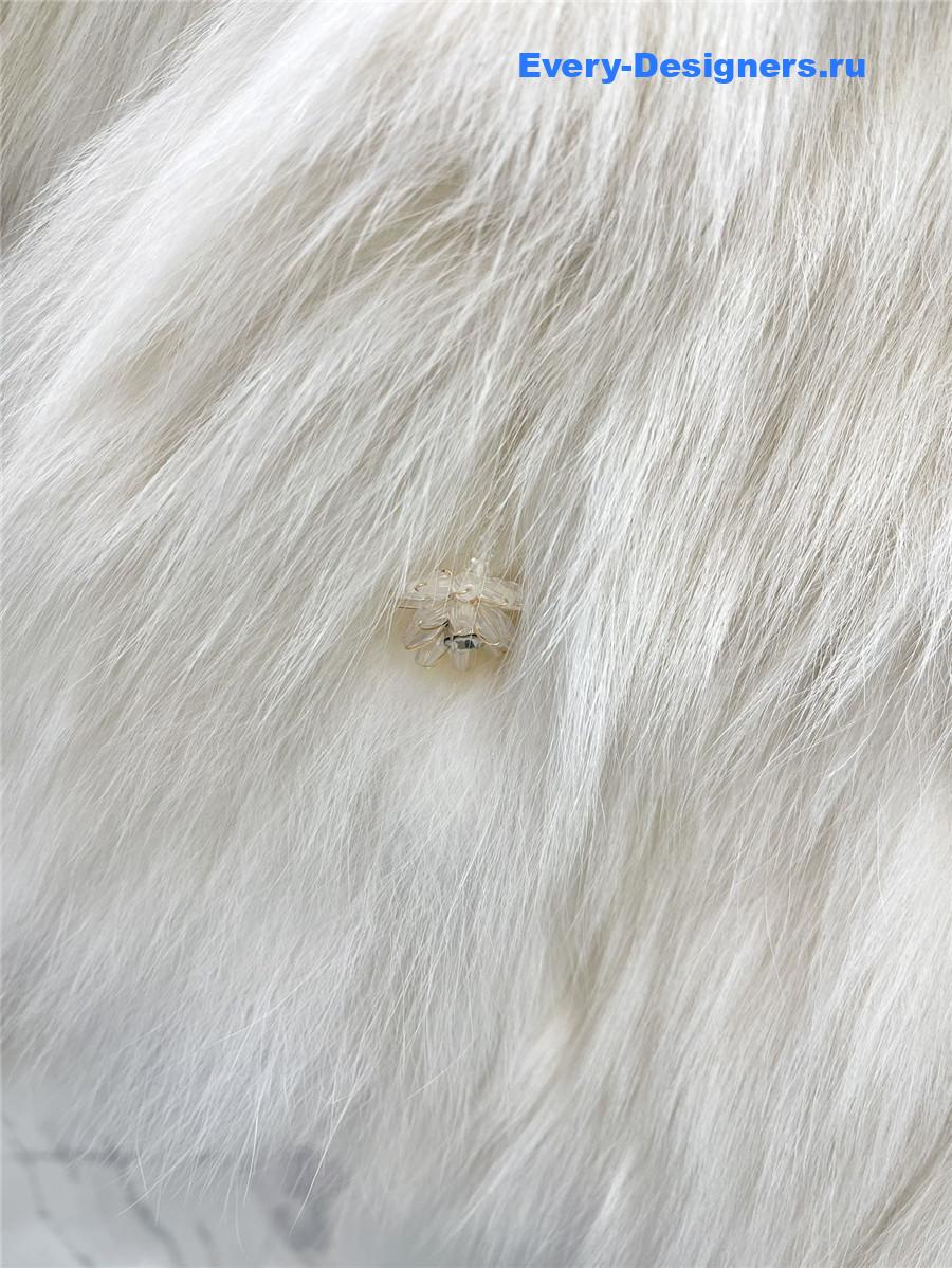 Sa1nt Lau*nt white faux fur coats