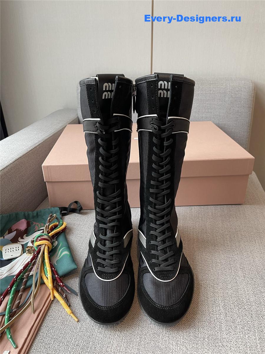 Miu Miu Black Gymnasium Boxeur Boots