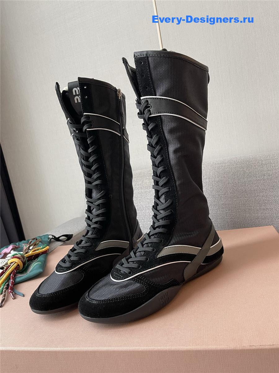 Miu Miu Black Gymnasium Boxeur Boots