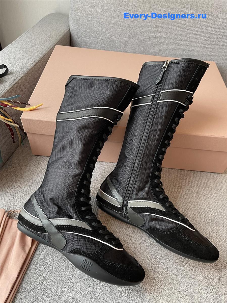 Miu Miu Black Gymnasium Boxeur Boots