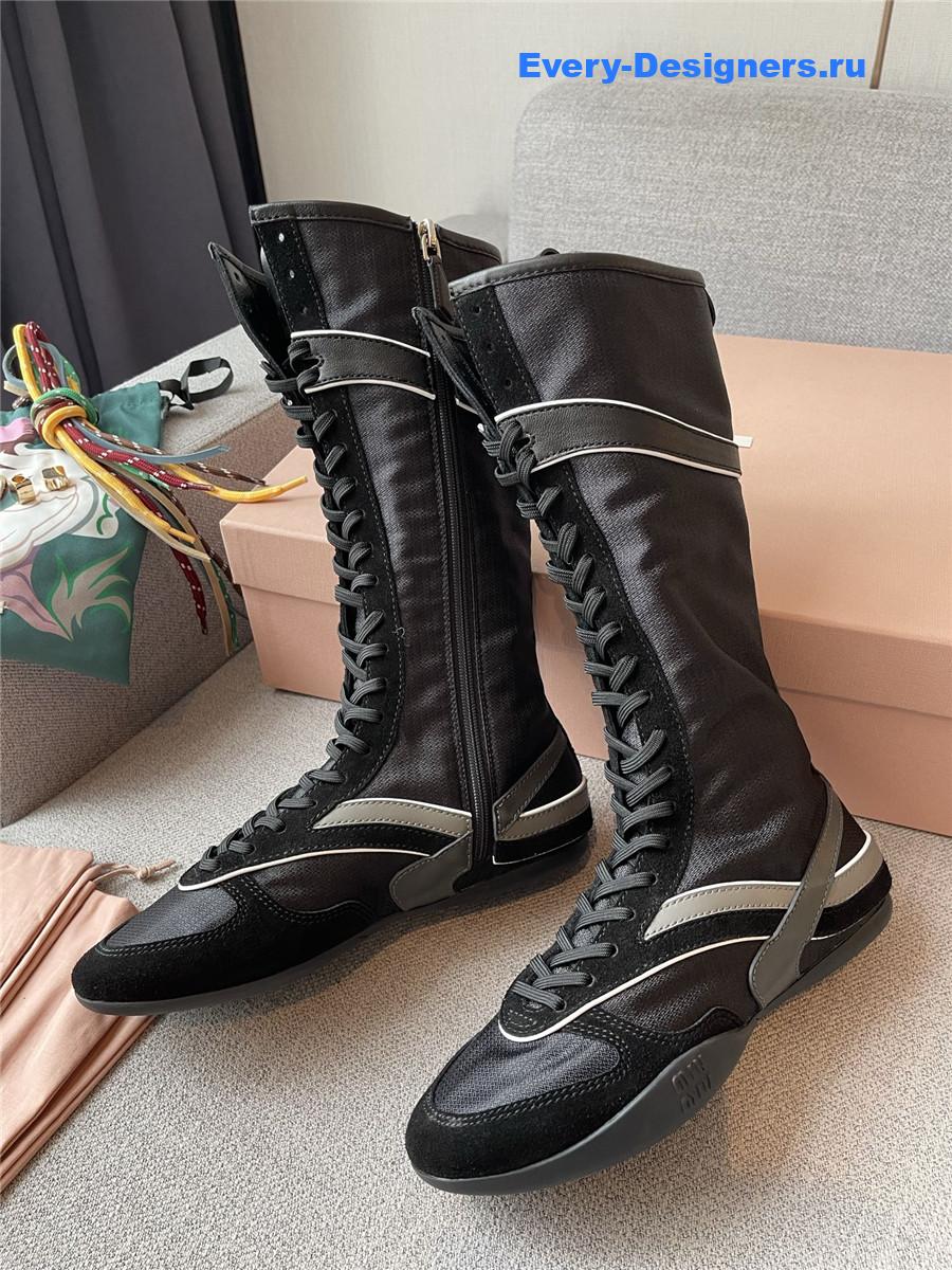 Miu Miu Black Gymnasium Boxeur Boots
