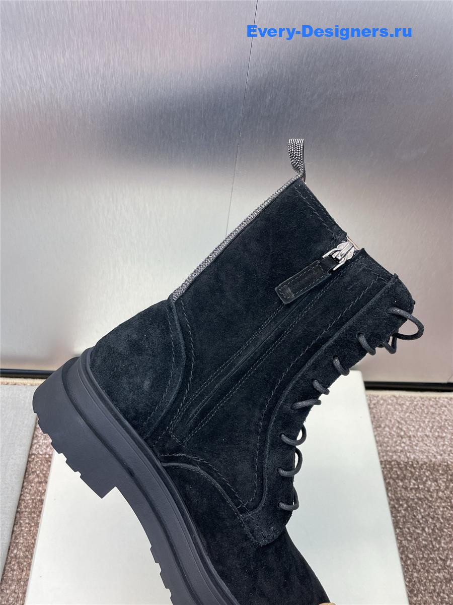 BC Black Suede Combat Boots