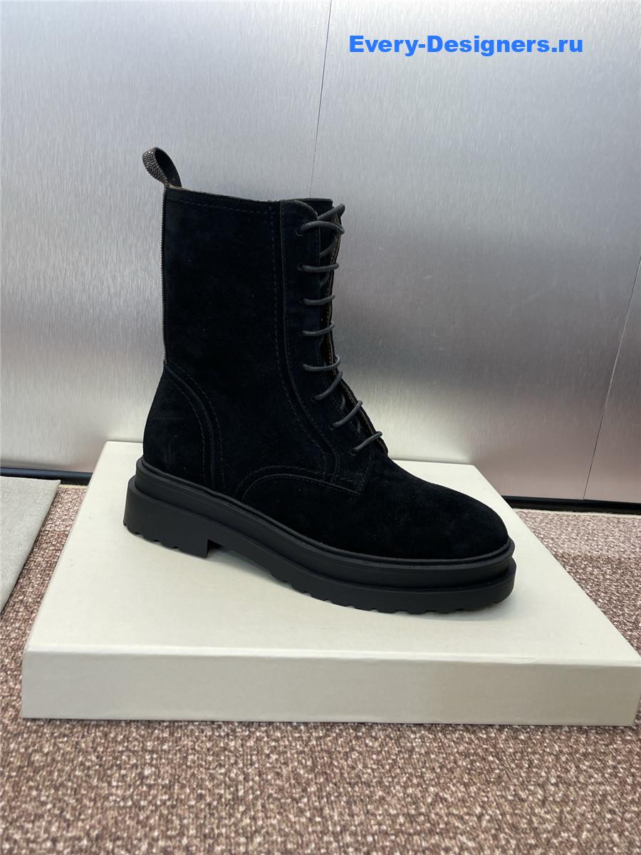 BC Black Suede Combat Boots
