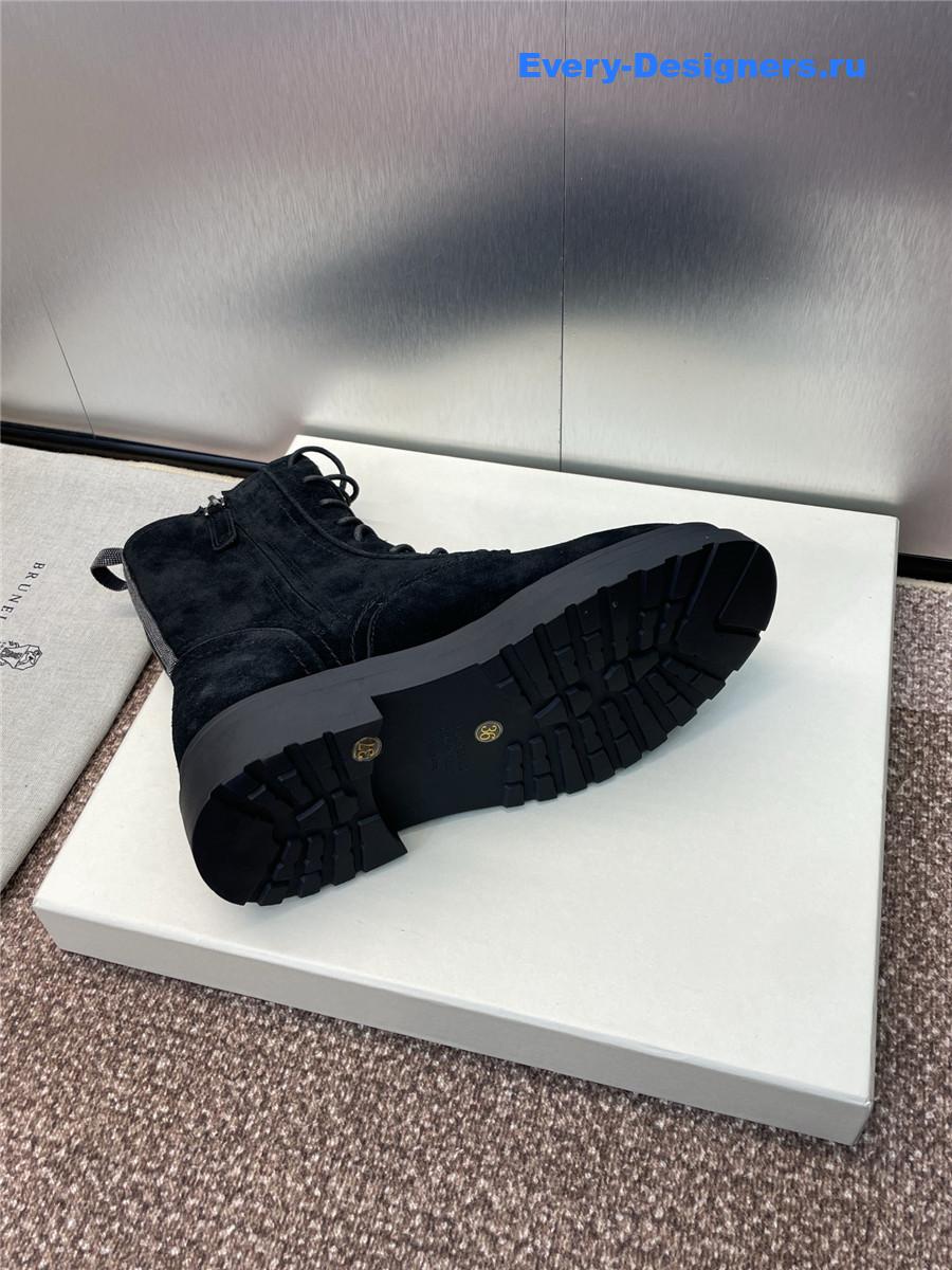 BC Black Suede Combat Boots