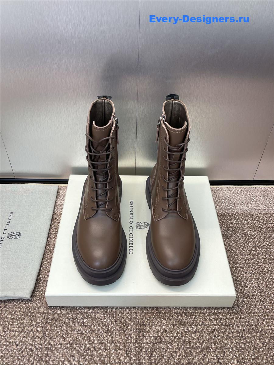 BC Brown Suede Combat Boots