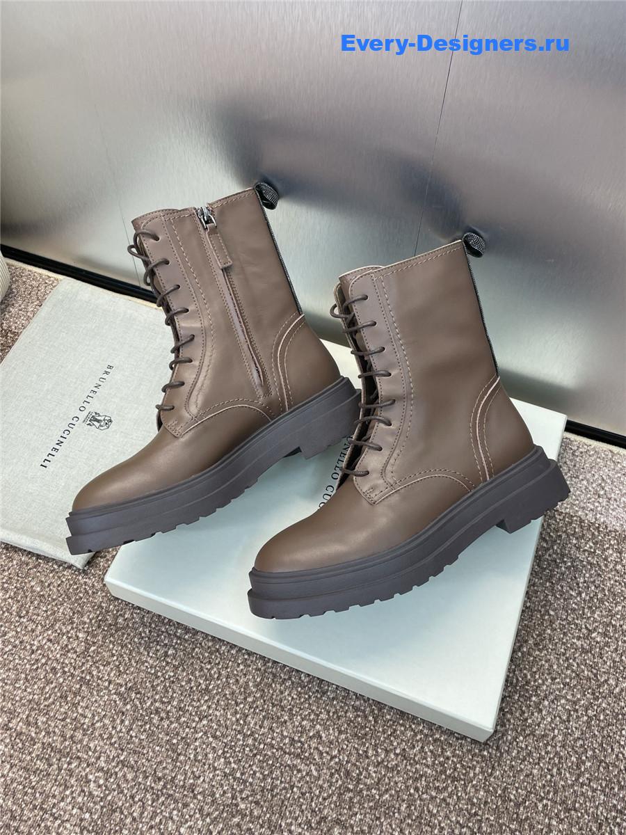 BC Brown Suede Combat Boots