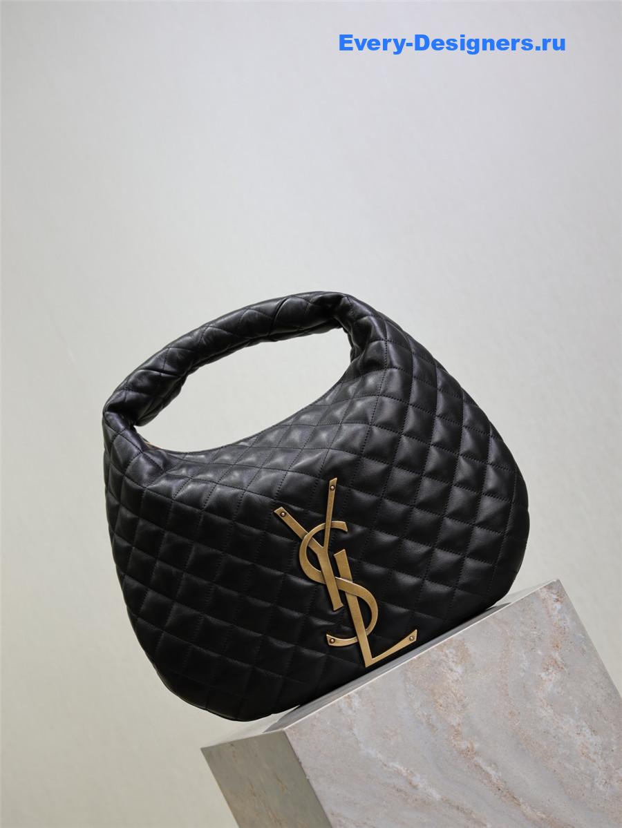Sa1nt Lau*nt quilted black icare hobo bag