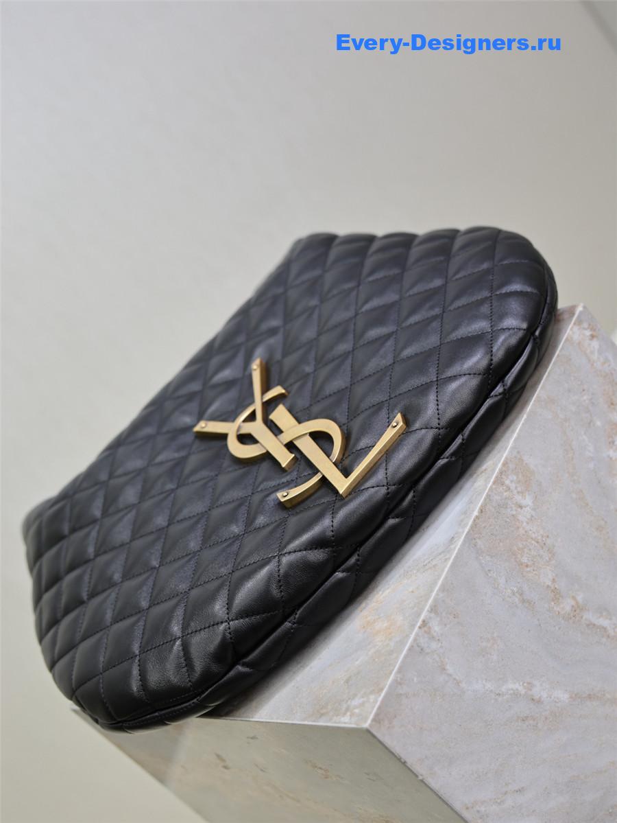 Sa1nt Lau*nt quilted black icare hobo bag